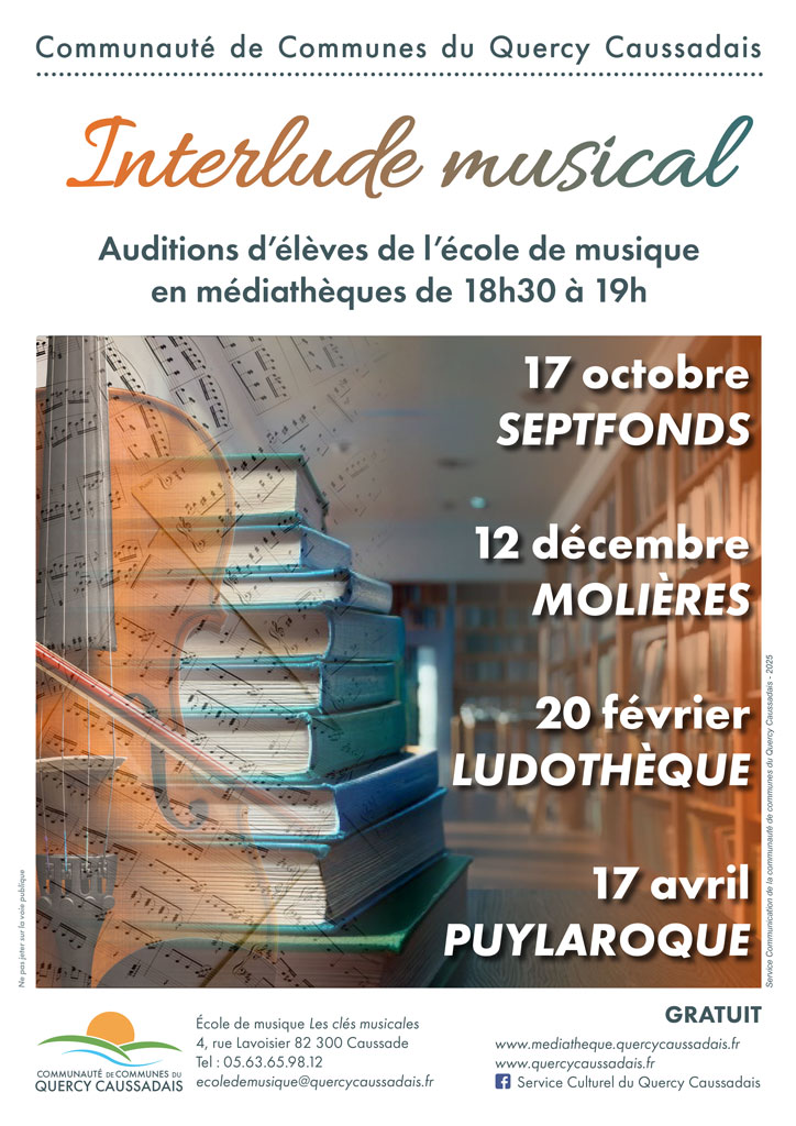 Bibliothèque avec un violon
