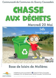 Personnage qui jette une bouteille plastique dans une poubelle.