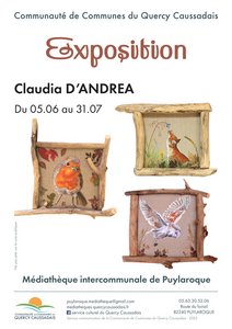 Peintures d'oiseaux et de renard