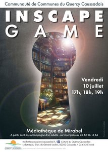 Vue de l'intérieur d'une bibliothèque depuis un trou de serrure