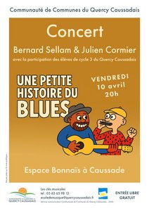 Dessin de deux musiciens sur un fond marron