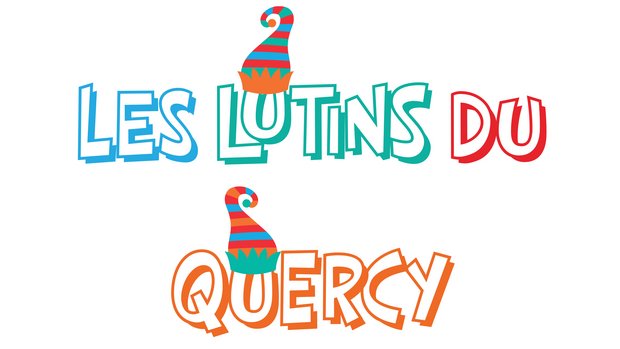 Ecriture Lutins du Quercy avec bonnet sur les U