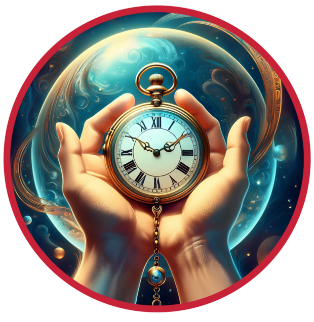 Mains qui tiennent une montre à gousset
