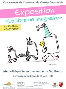 Un lapin, un loup marchent en lisant