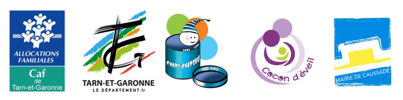Logos CAF, conseil départemental, cocon d'éveil, chapi-chapeau